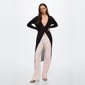 Mango Ribbed Long Cardigan